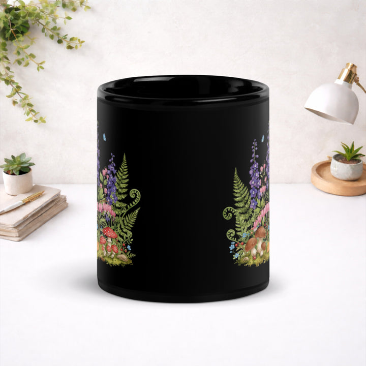 A Garden That Breathes - Black Glossy Mug
