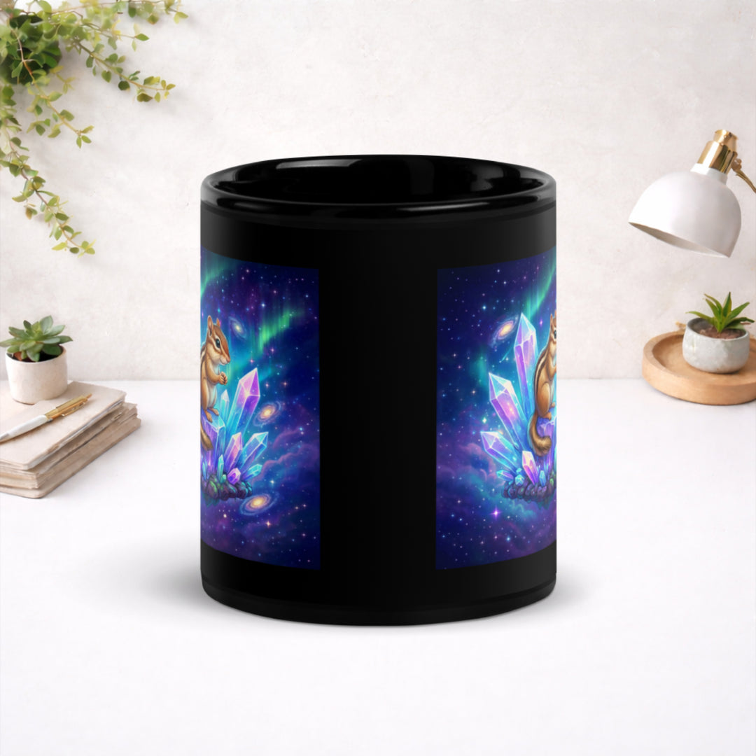 Crystal Grove Chipmunk - Black Glossy Mug