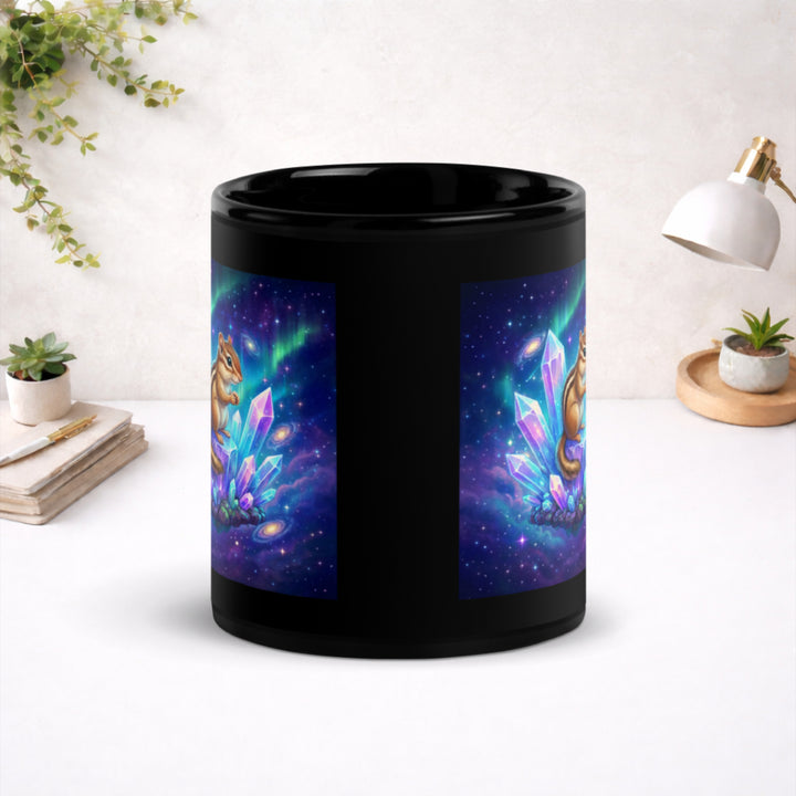 Crystal Grove Chipmunk - Black Glossy Mug