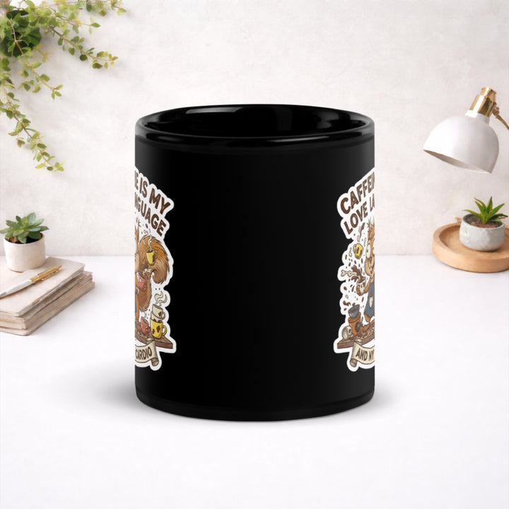 Coffee Chaos Energy - Black Glossy Mug