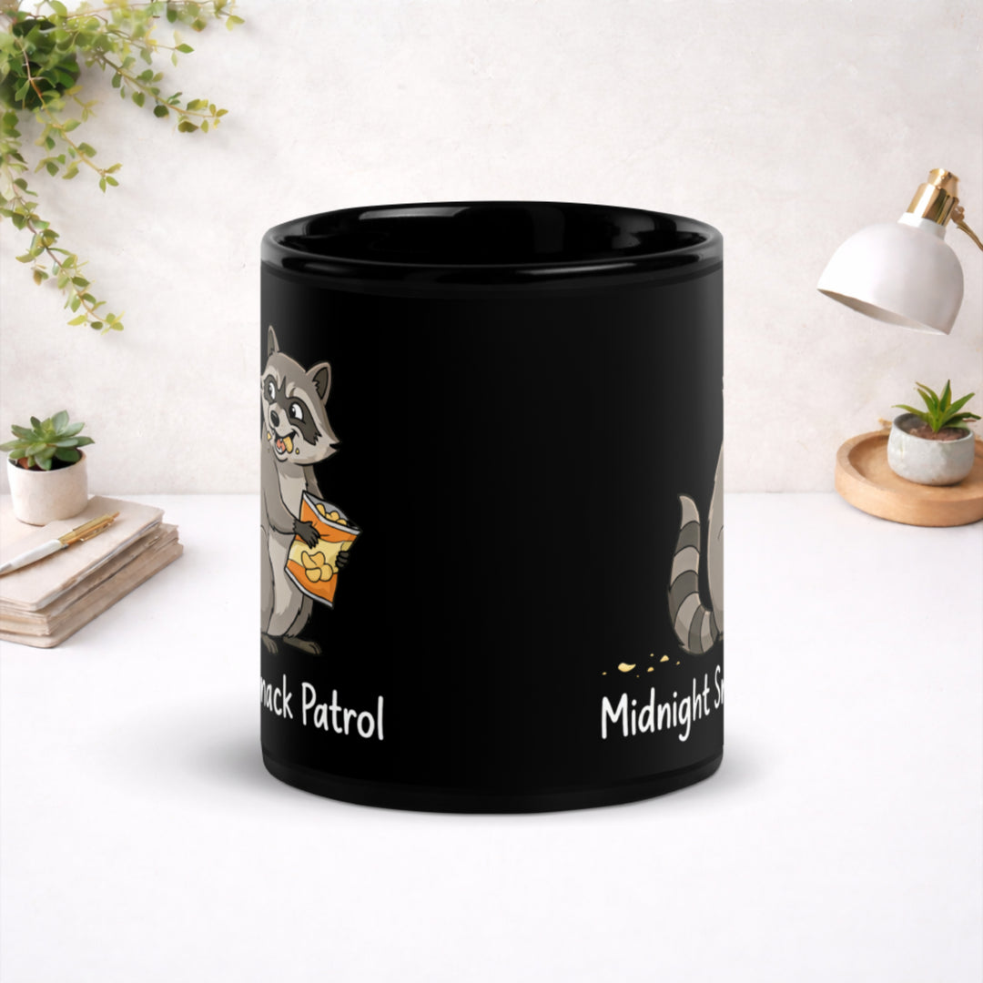 Certified Night Snacker - Black Glossy Mug