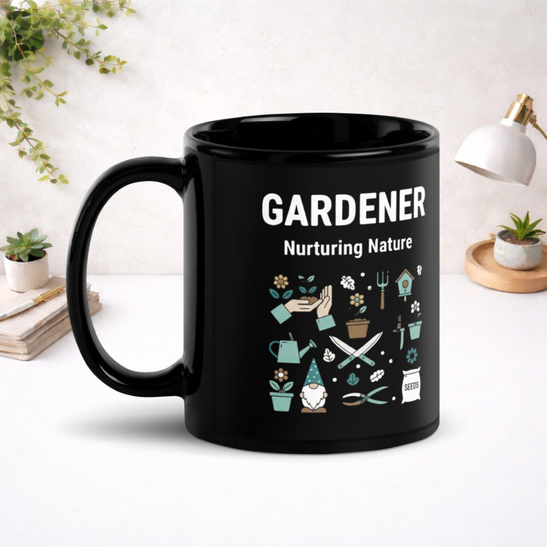 Gardener - Black Glossy Mug