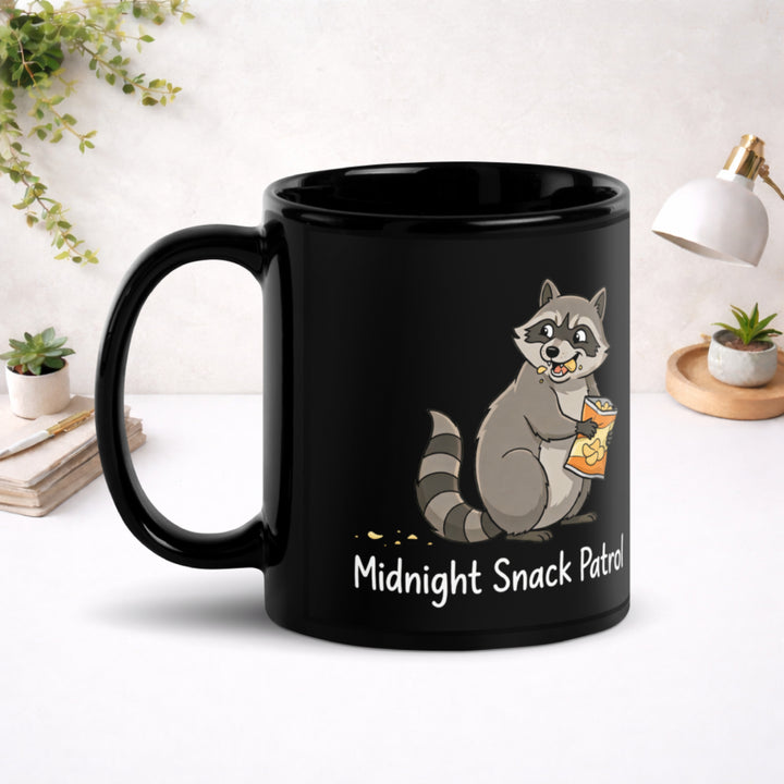 Certified Night Snacker - Black Glossy Mug