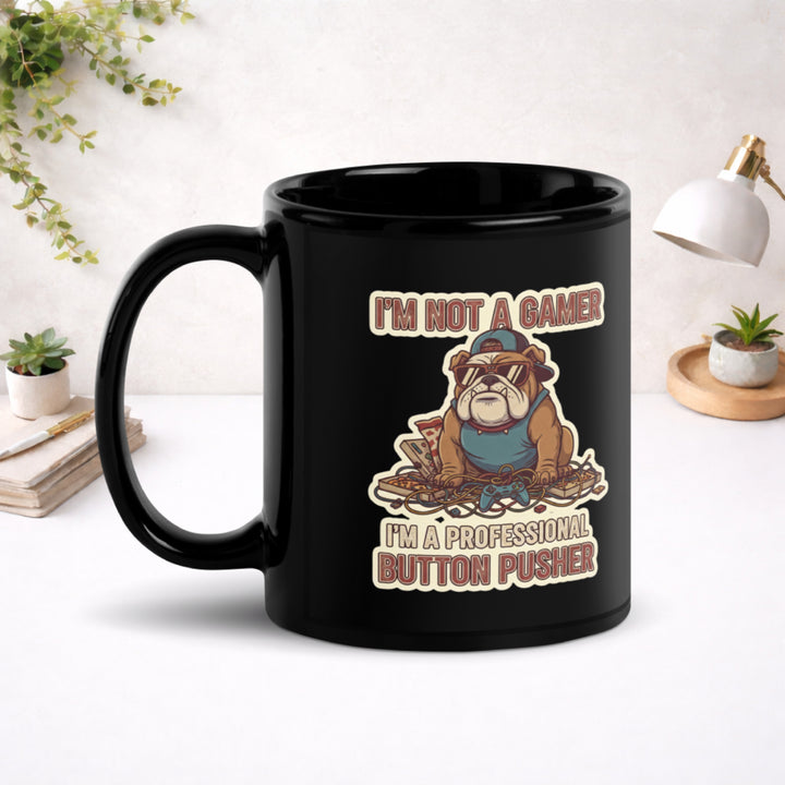 Certified Button Specialist - Black Glossy Mug