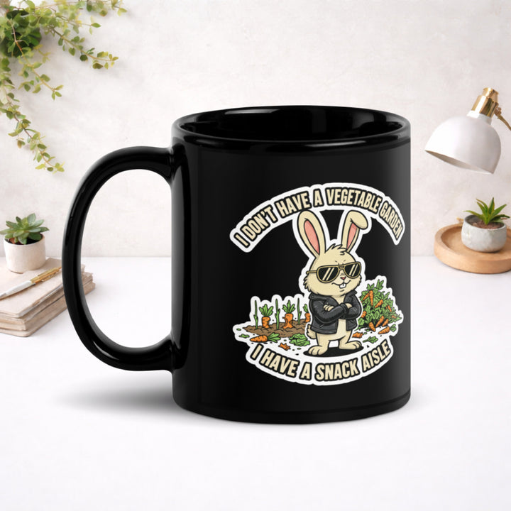 Carrots Are Decorative - Black Glossy Mug