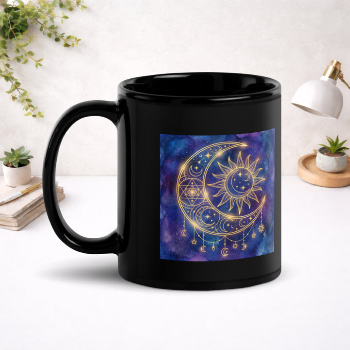 Celestial Union - Black Glossy Mug