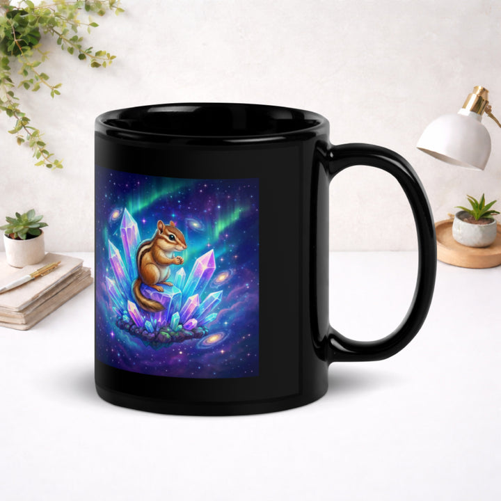 Crystal Grove Chipmunk - Black Glossy Mug