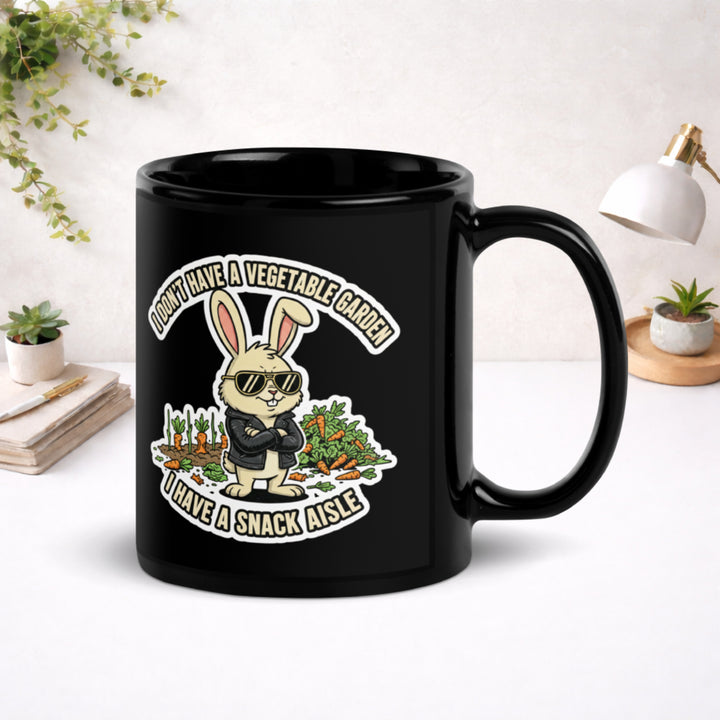 Carrots Are Decorative - Black Glossy Mug