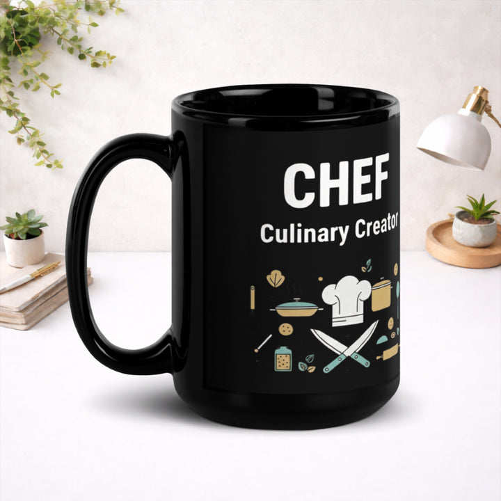 Chef - Black Glossy Mug