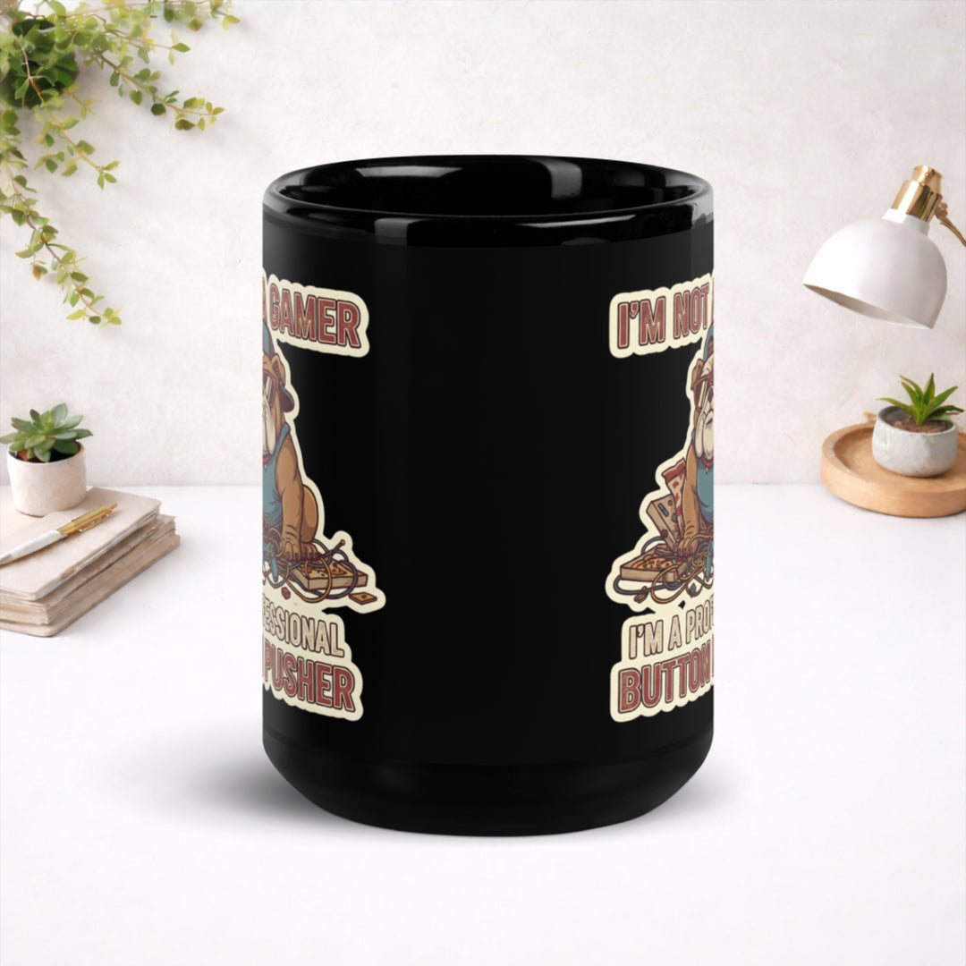 Certified Button Specialist - Black Glossy Mug