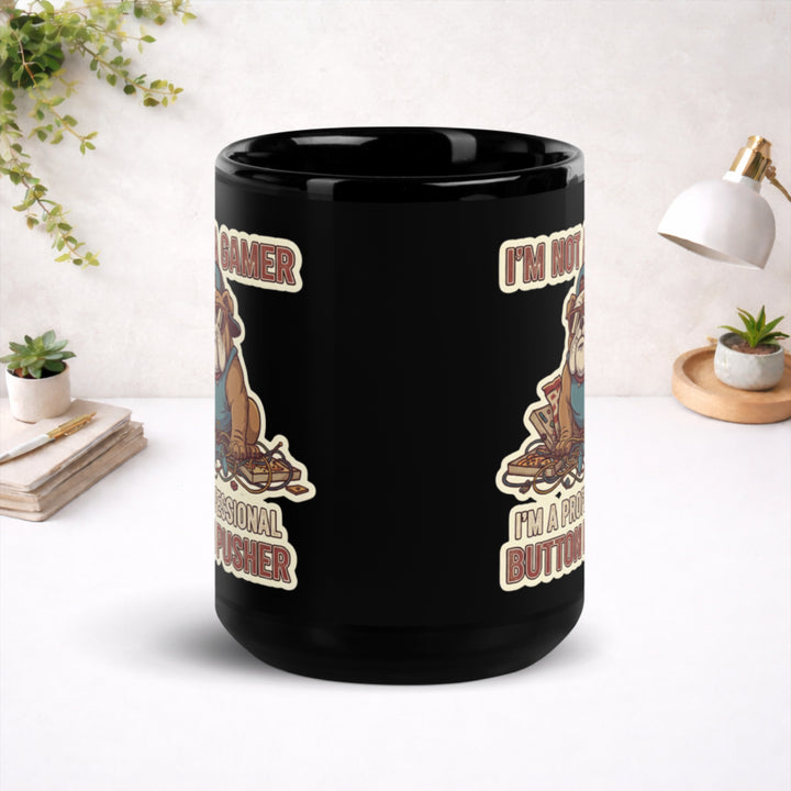 Certified Button Specialist - Black Glossy Mug