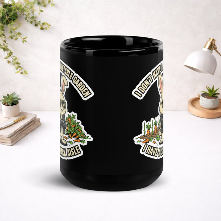 Carrots Are Decorative - Black Glossy Mug