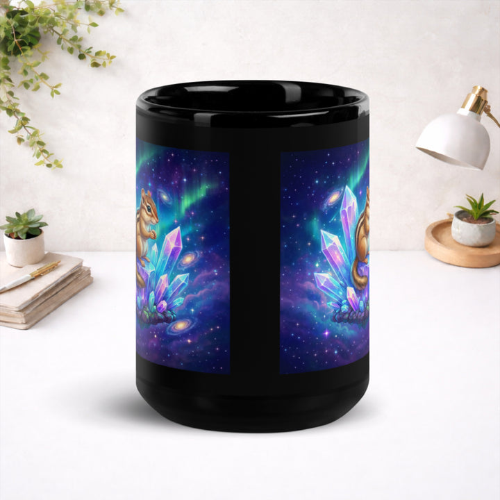 Crystal Grove Chipmunk - Black Glossy Mug