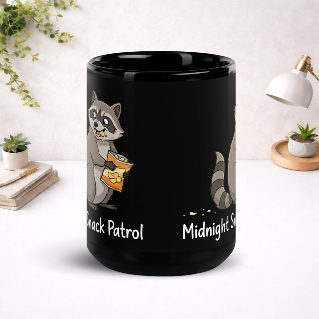Certified Night Snacker - Black Glossy Mug