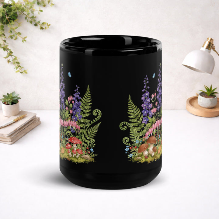 A Garden That Breathes - Black Glossy Mug