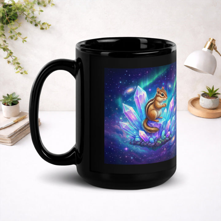 Crystal Grove Chipmunk - Black Glossy Mug