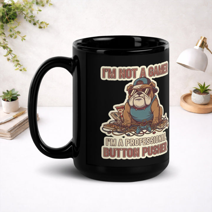 Certified Button Specialist - Black Glossy Mug