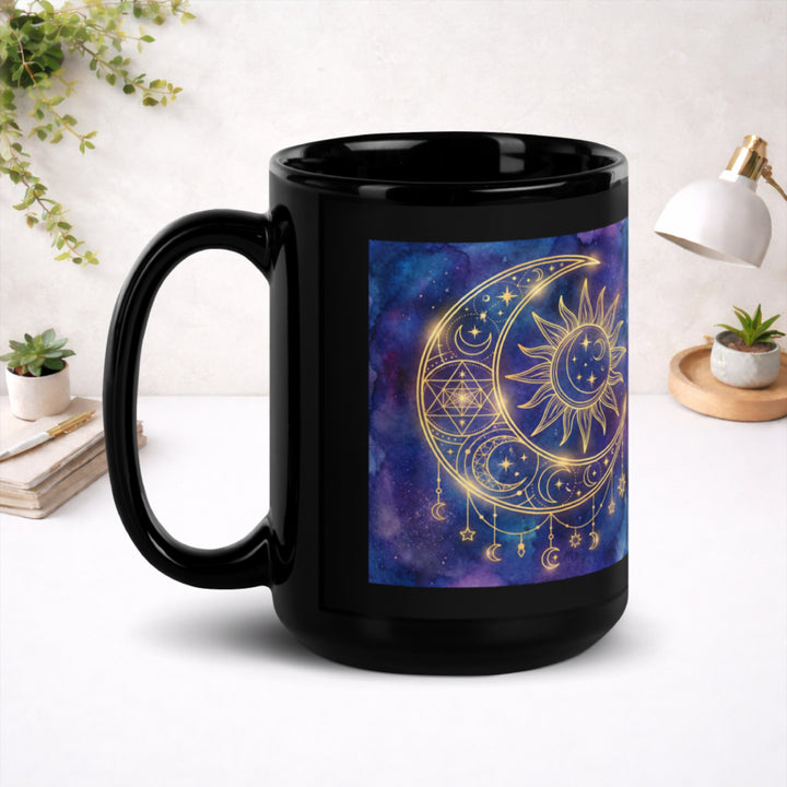 Celestial Union - Black Glossy Mug