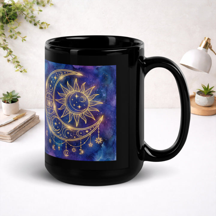 Celestial Union - Black Glossy Mug