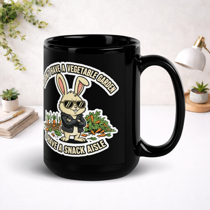 Carrots Are Decorative - Black Glossy Mug