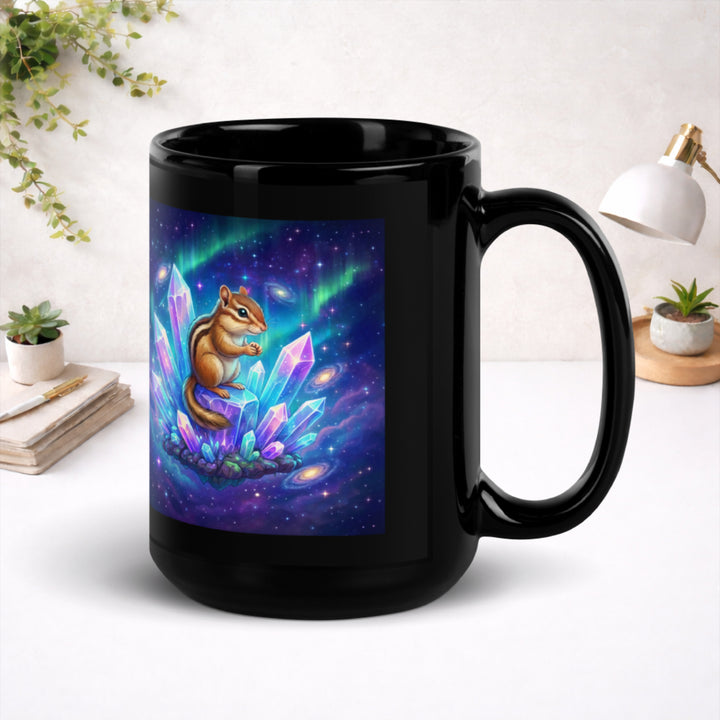 Crystal Grove Chipmunk - Black Glossy Mug