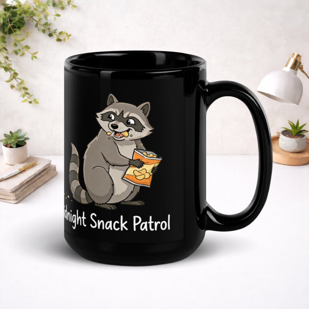 Certified Night Snacker - Black Glossy Mug