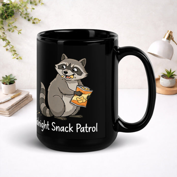 Certified Night Snacker - Black Glossy Mug