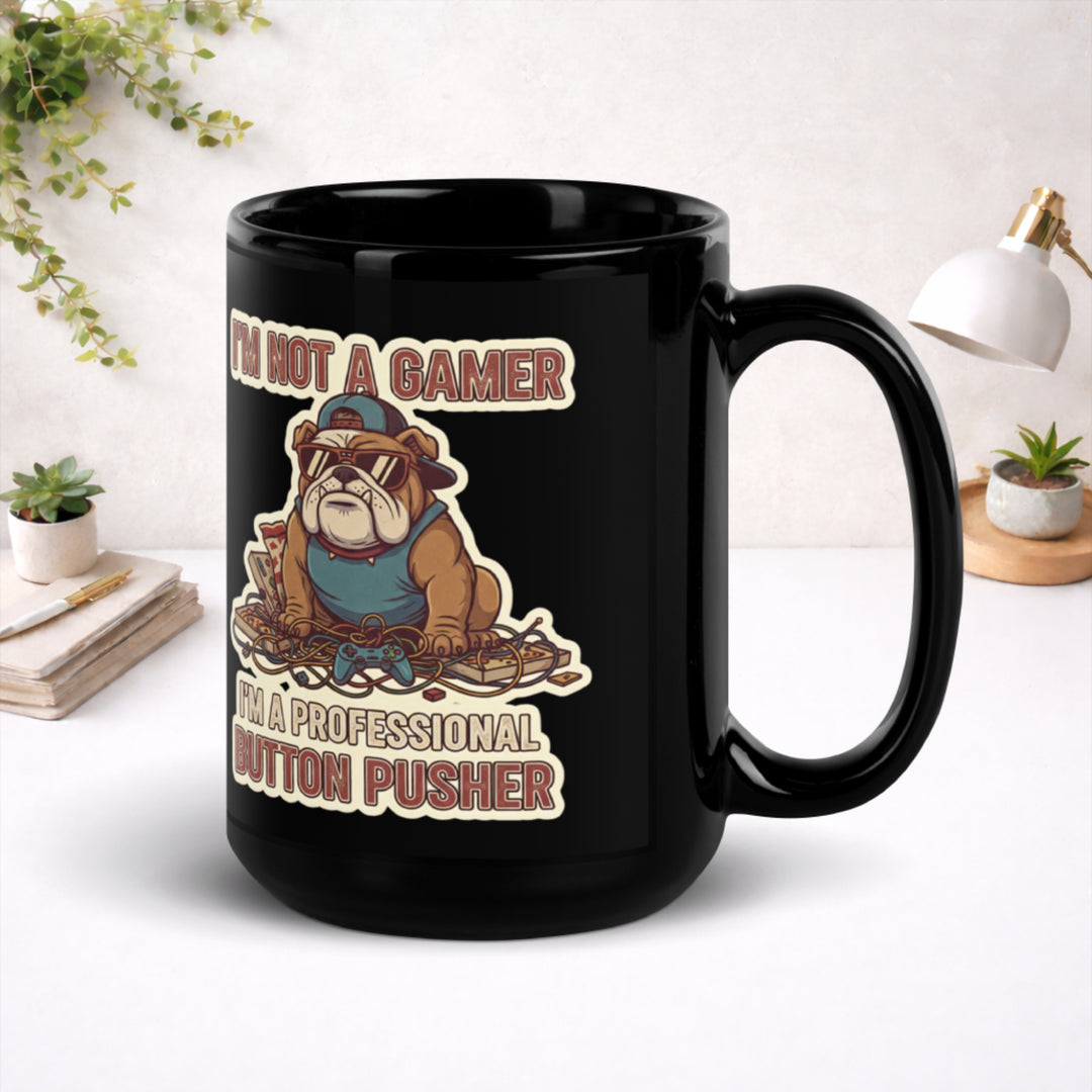 Certified Button Specialist - Black Glossy Mug