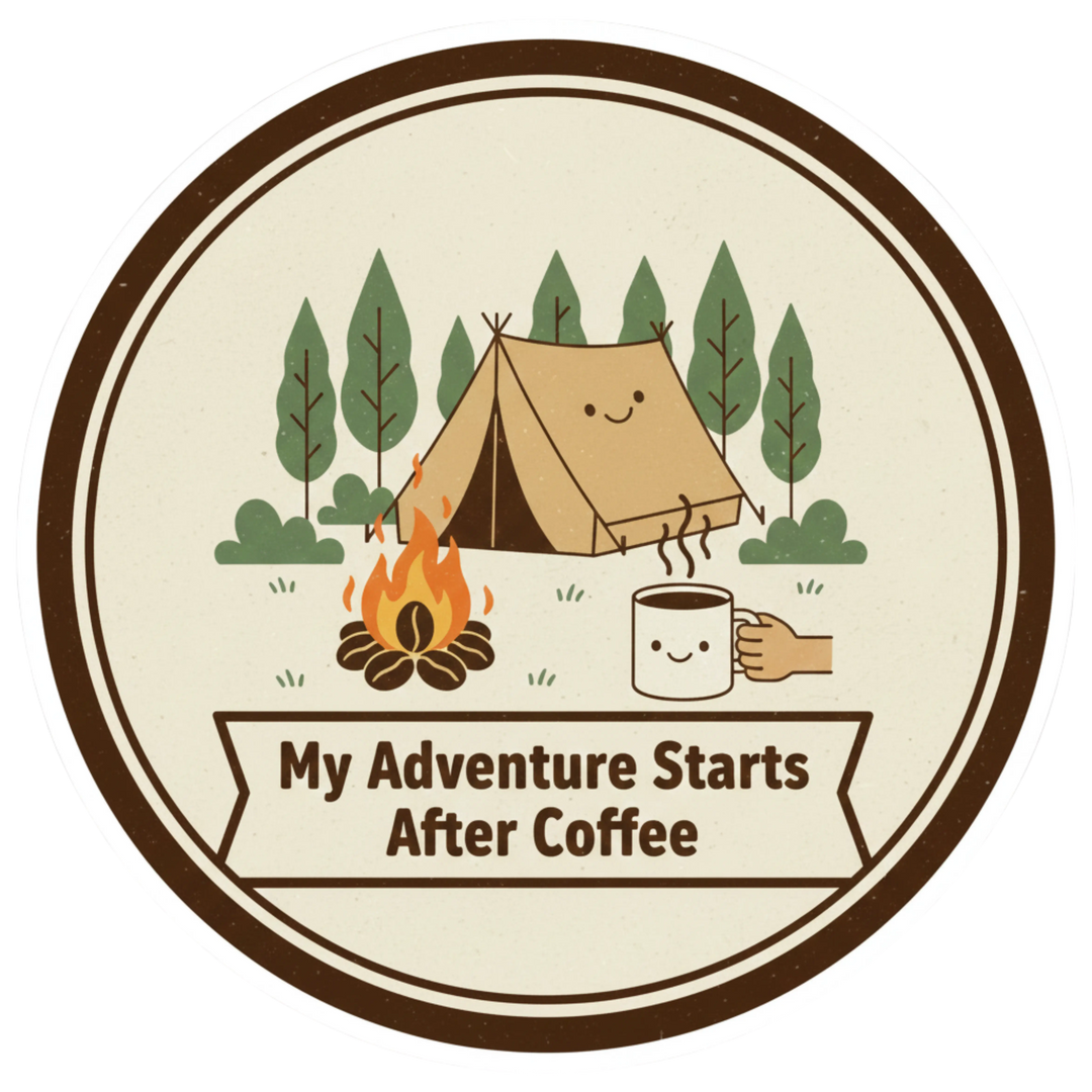 No Trails Before Coffe - Black Glossy Mug