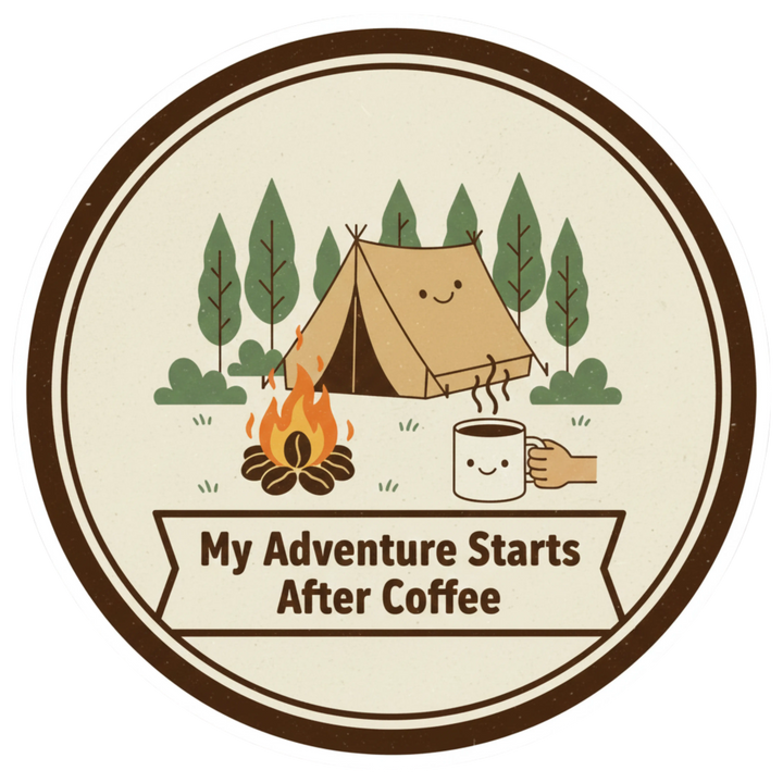 No Trails Before Coffe - Black Glossy Mug