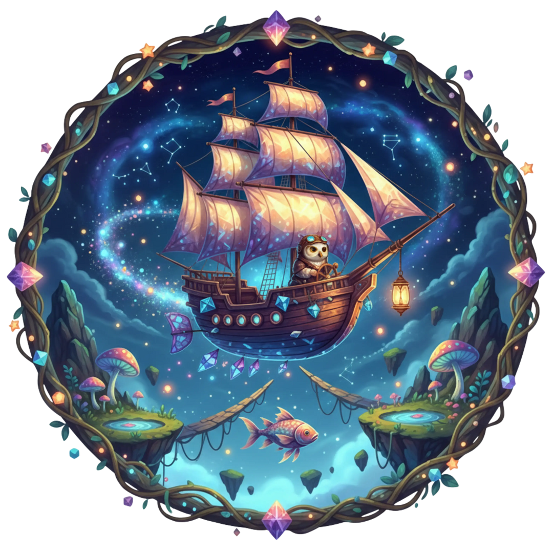 A Curious Voyager's Journal - Black Glossy Mug